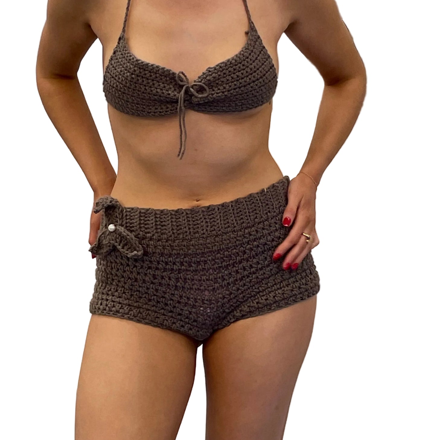 1 of 1 Booty Shorts and bralet.⋆˚꩜｡